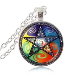 pendentif pentacle cabochon