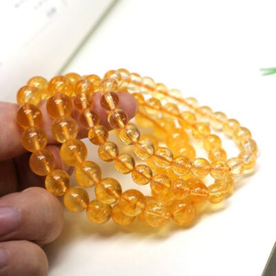 bracelet citrine naturelle