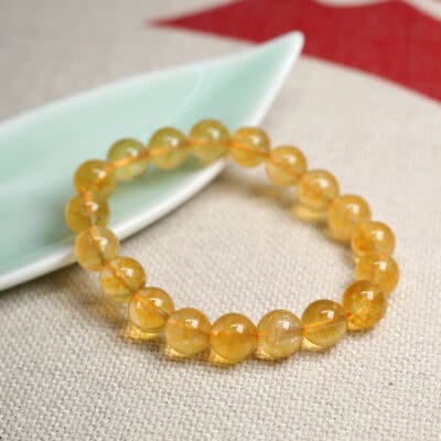 Bracelet en citrine 10 mm